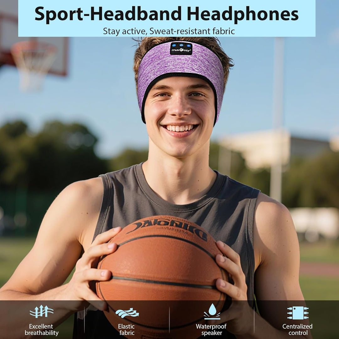 MUSICOZY Schlafkopfhörer Bluetooth 5.4, Bequem &amp; Ultraleicht Stirnband kopfhörer zum Schlafen mit Hi