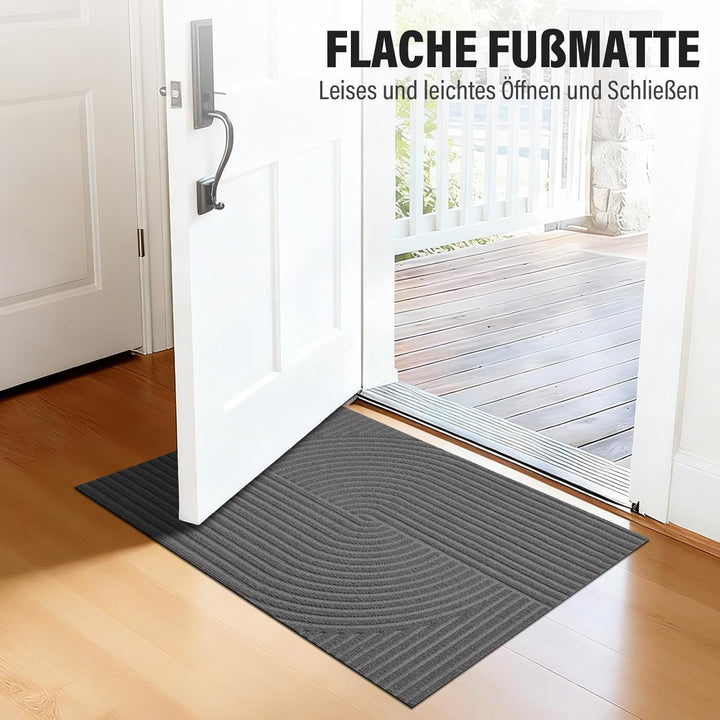 Schmutzfangmatte Innen Aussen 60x90cm, rutschfeste Fussmatte mit Saugkraft, Fussmatte Waschbar Langl