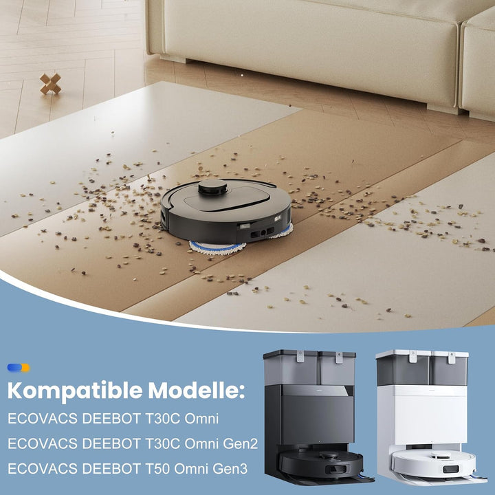 24 Stück Zubehör für Ecovacs Deebot T30C Omni Gen2 / T30C Omni Saugroboter mit Wischfunktion Ersatzt