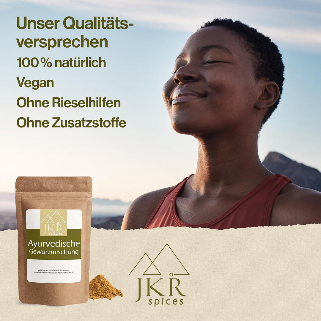 JKR Spices Ayurvedische Mischung 900g, Gewürzmischung aus Kreuzkümmel, Koriander, Kurkuma und Muskat