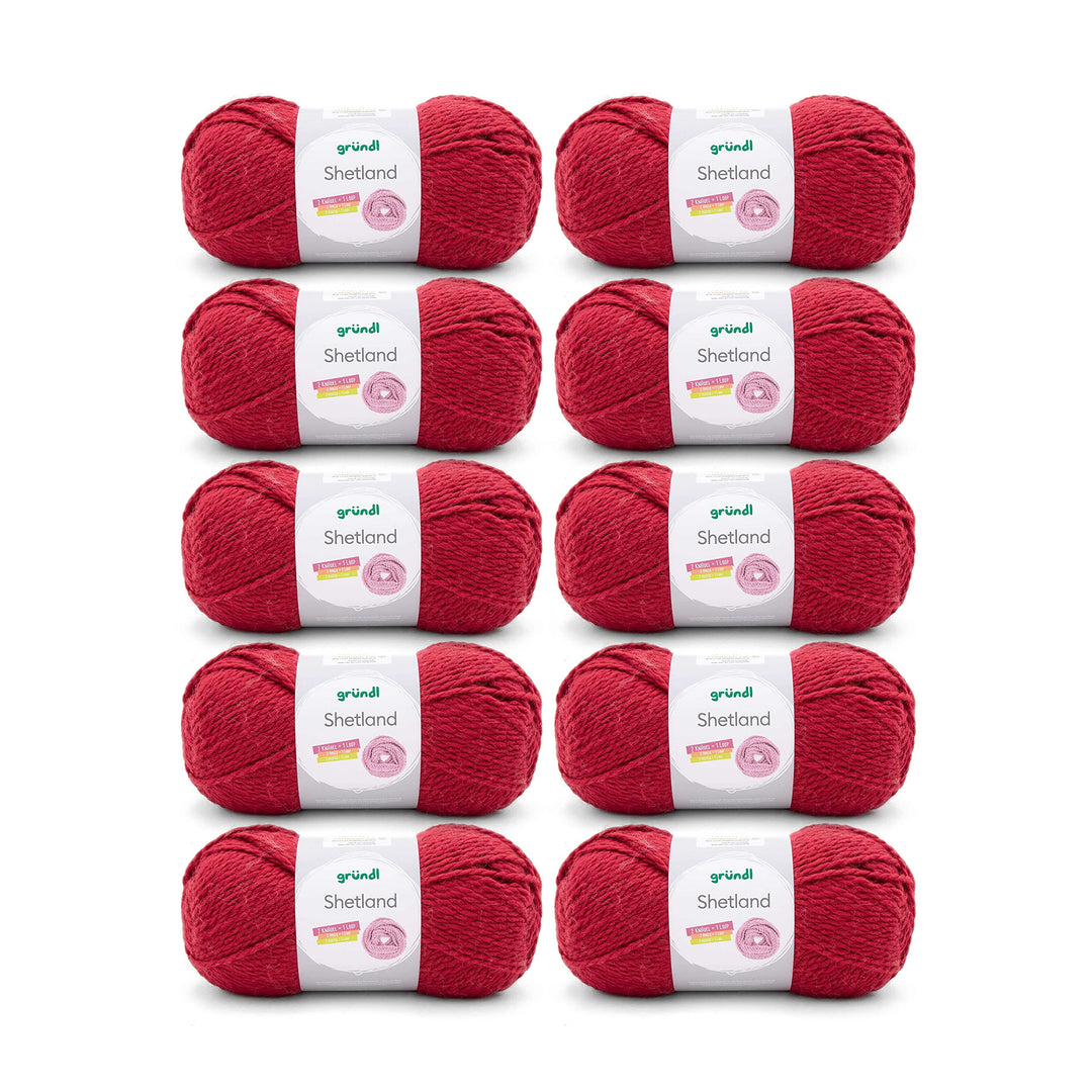 Gründl Shetland Wolle (modisches und weiches Strickgarn aus 80% Polyacryl und 20% Wolle, 100 g / 170