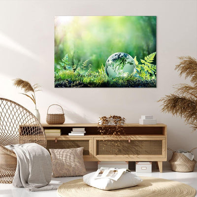 ARTTOR Bilder auf Leinwand 100x70cm Leinwandbild mit Rahmen natur natur Gross Wanddeko Bild Schlafzi