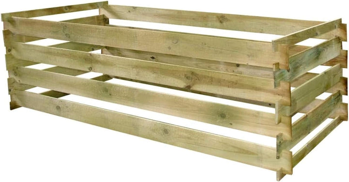 Tidyard Kompostbehälter Holzkomposter Kompost Steckkomposter Kiefernholz Imprägniert 160 x 80 x 58 c