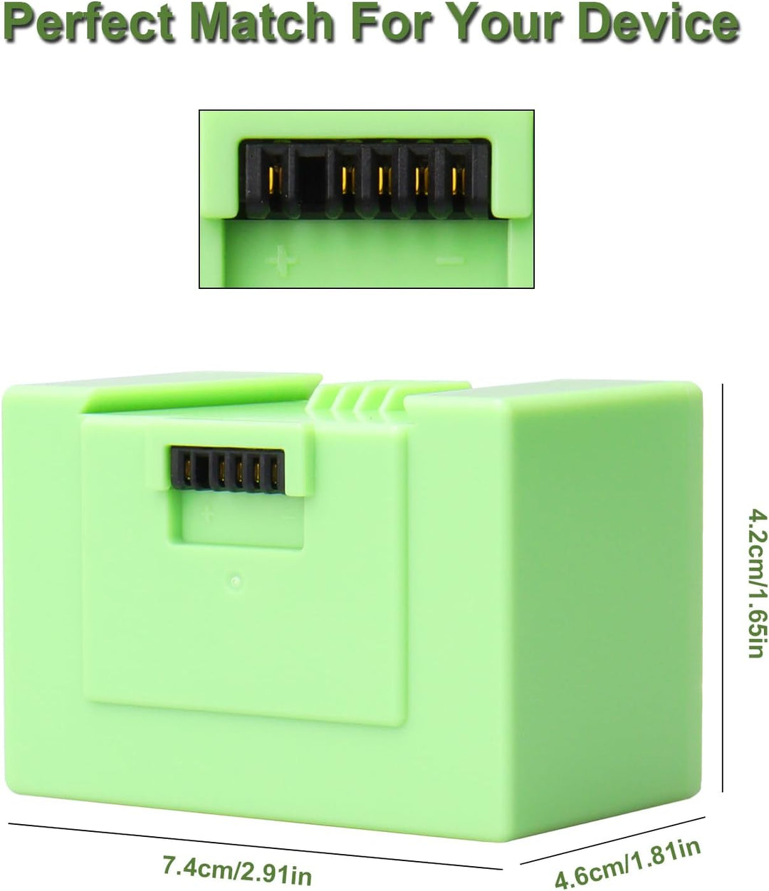 14,4 V 2500 mAh Ersatz-Li-Ionen-Akku, kompatibel mit iRobot Roomba e und i Serie i8/i8+, i7/i7+/i7Pl