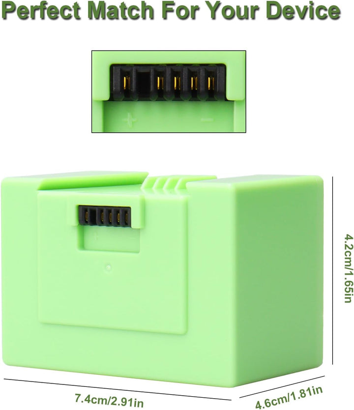 14,4 V 2500 mAh Ersatz-Li-Ionen-Akku, kompatibel mit iRobot Roomba e und i Serie i8/i8+, i7/i7+/i7Pl