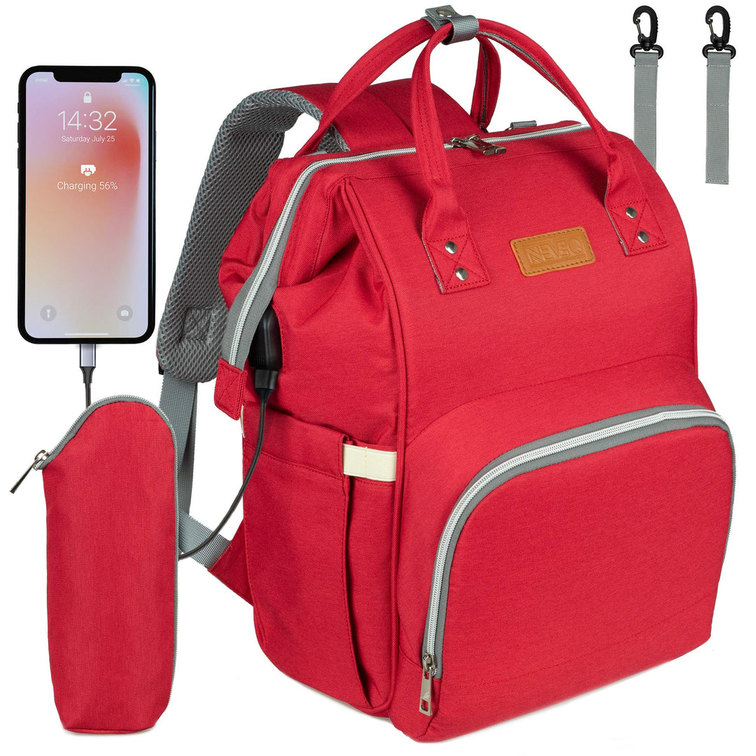 Baby Wickelrucksack, Babytasche für Reise, Wickeltasche Grosse Kapazität, Multifach Reise Rucksack W