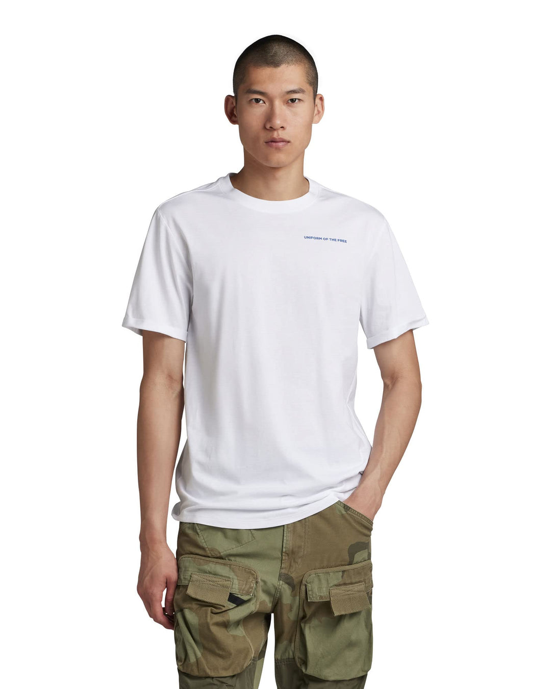 G-Star Herren Lash Back Text T-Shirt XXS Weiss (White D22815-336-110), XXS Weiß (White D22815-3