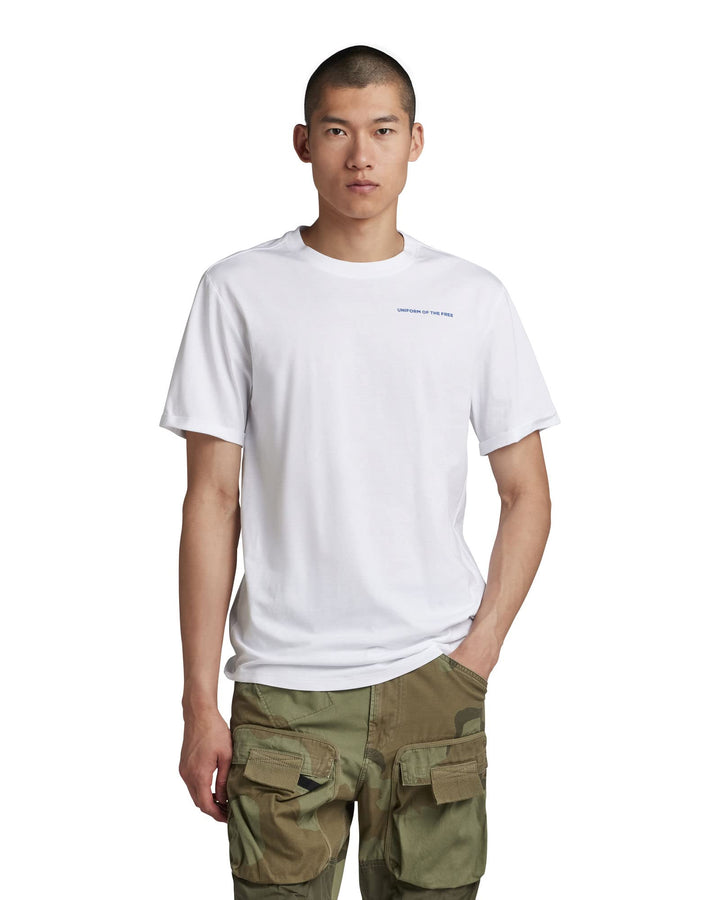 G-Star Herren Lash Back Text T-Shirt XXS Weiss (White D22815-336-110), XXS Weiß (White D22815-3