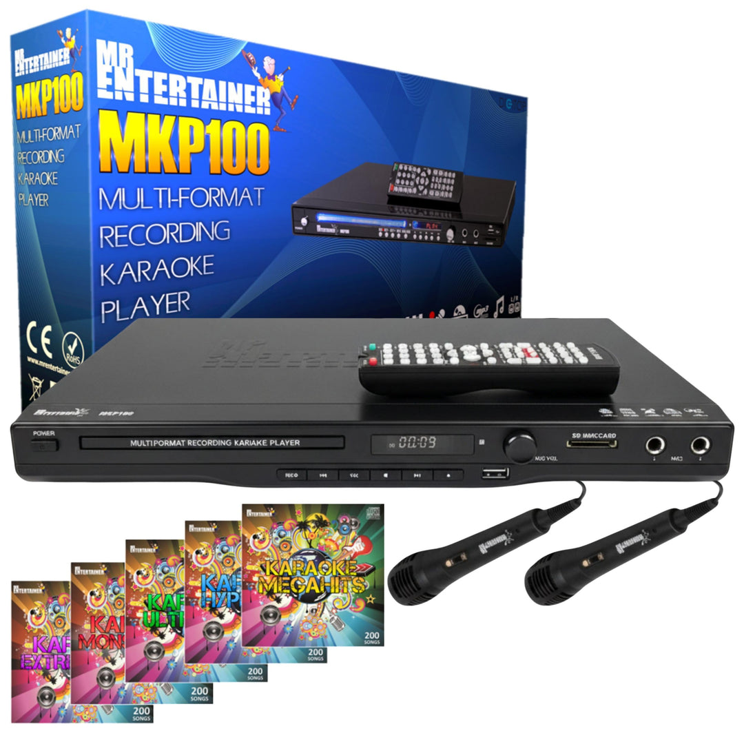 Mr Entertainer MKP100 CDG DVD MP3G Karaoke Machine Player HDMI/Record/Rip/USB (kabelgebundene Mikrof