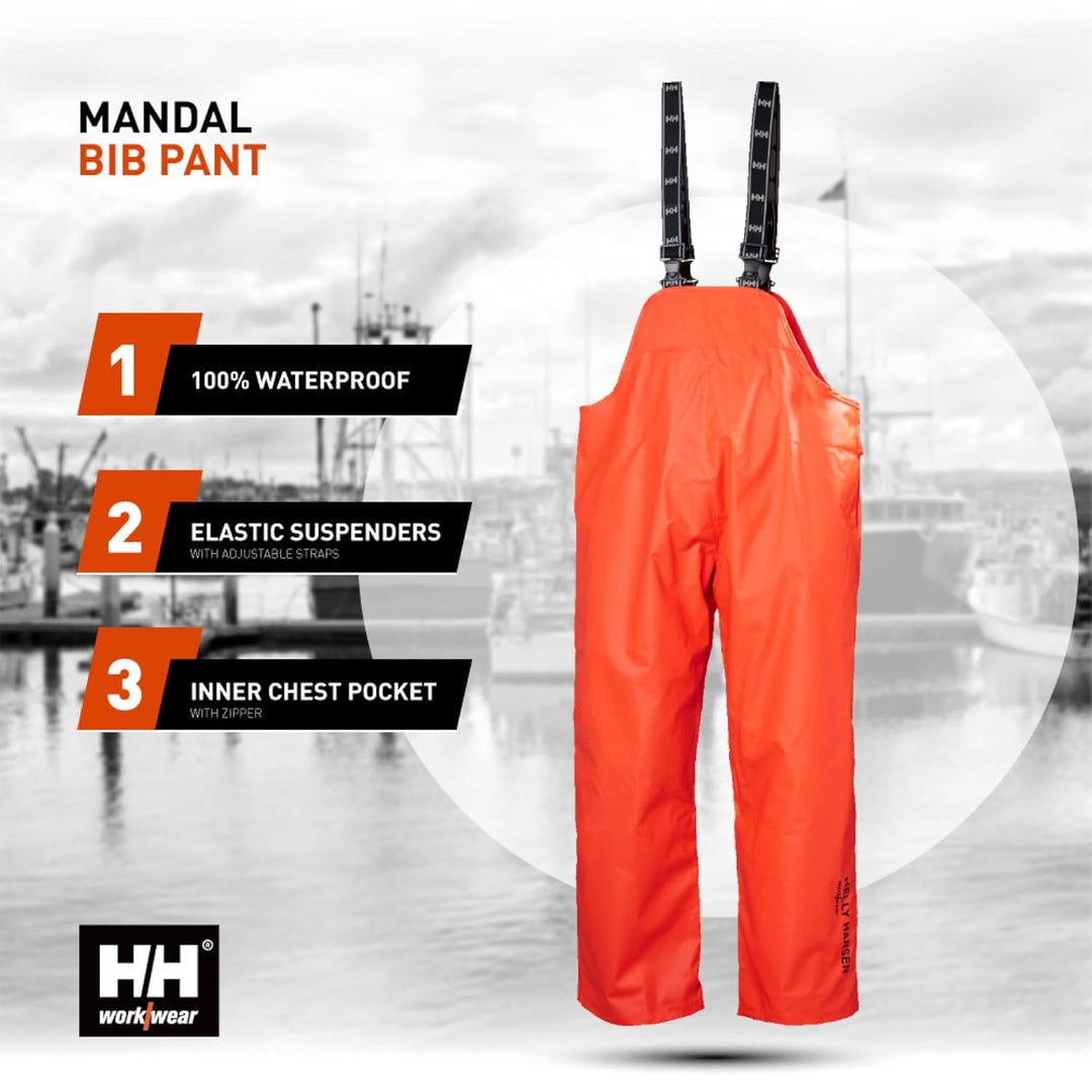 Helly Hansen Workwear Unisex mandal waterdichte regenbroek Helly Hansen Workwear, Orange, M EU M Ora