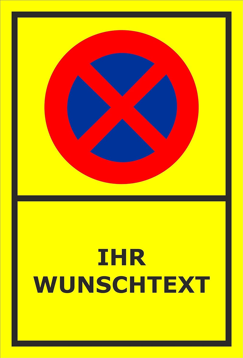 Melis Folienwerkstatt Schild - Parken verboten Wunschtext 60x40cm | 3mm Aluverbund – S00350-022-C 20