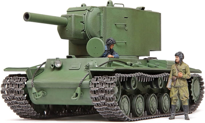 Tamiya 35375 1:35 Rus. Sw. Pz. KV-2 Gigant 152mm-originalgetreue Nachbildung, Modellbau, Plastik Bau