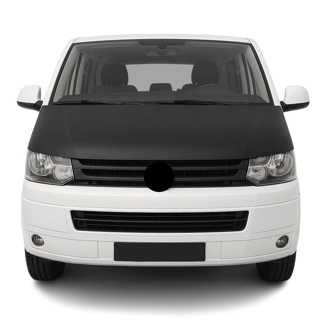 Haubenbra Bonnet Bra Steinschlagschutz kompatibel mit VW Transporter T5 2010-2015 Schwarz Schwarz /