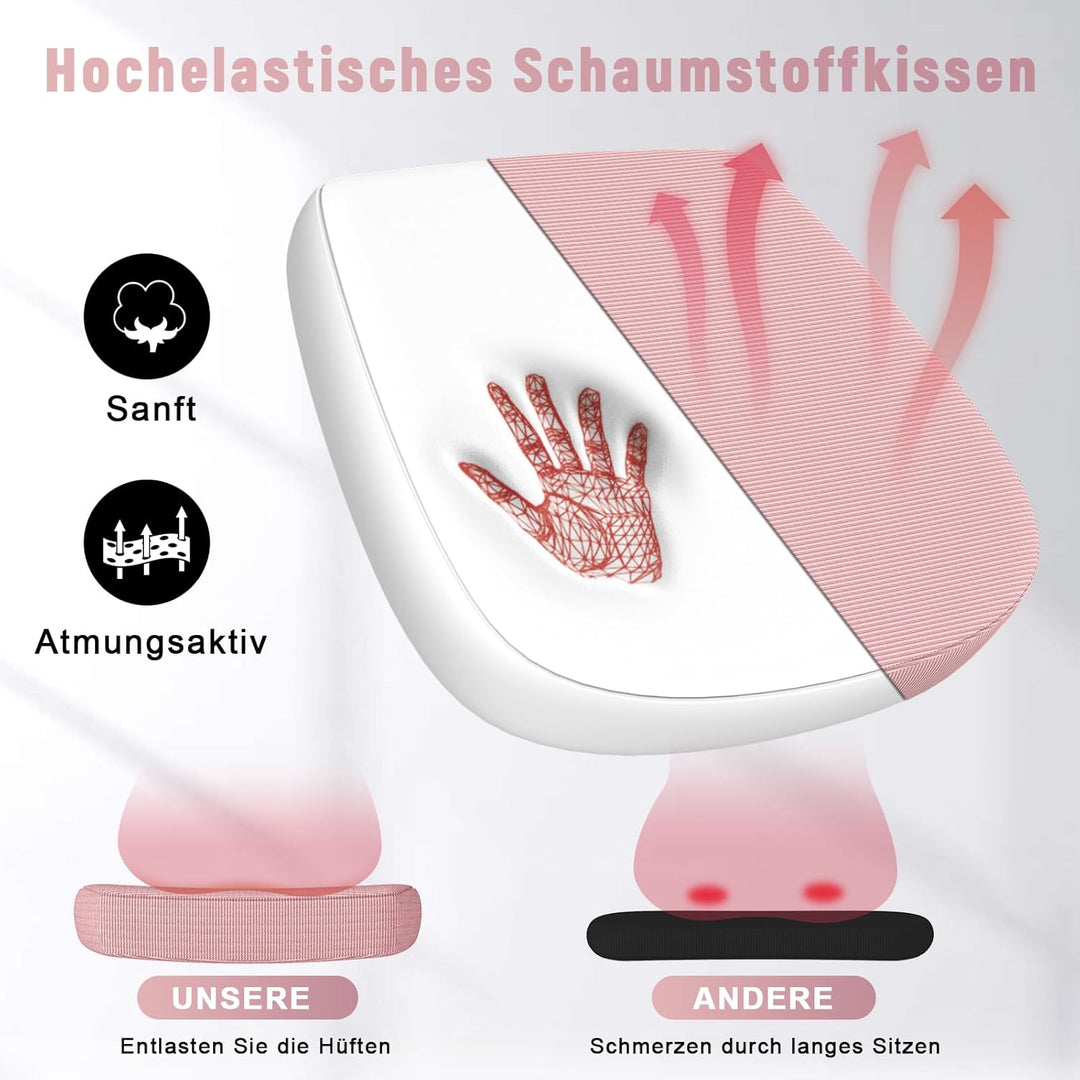 rattantree Bürostuhl, Ergonomischer Schreibtischstuhl mit Lendenwirbelstütze, Verstellbare Armlehnen
