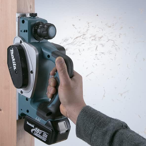 Makita DKP180Z Akku-Hobel (18,0 V, 82 mm, ohne Akku/ohne Ladegerät), Blau, Silber 1er Pack ohne Lade
