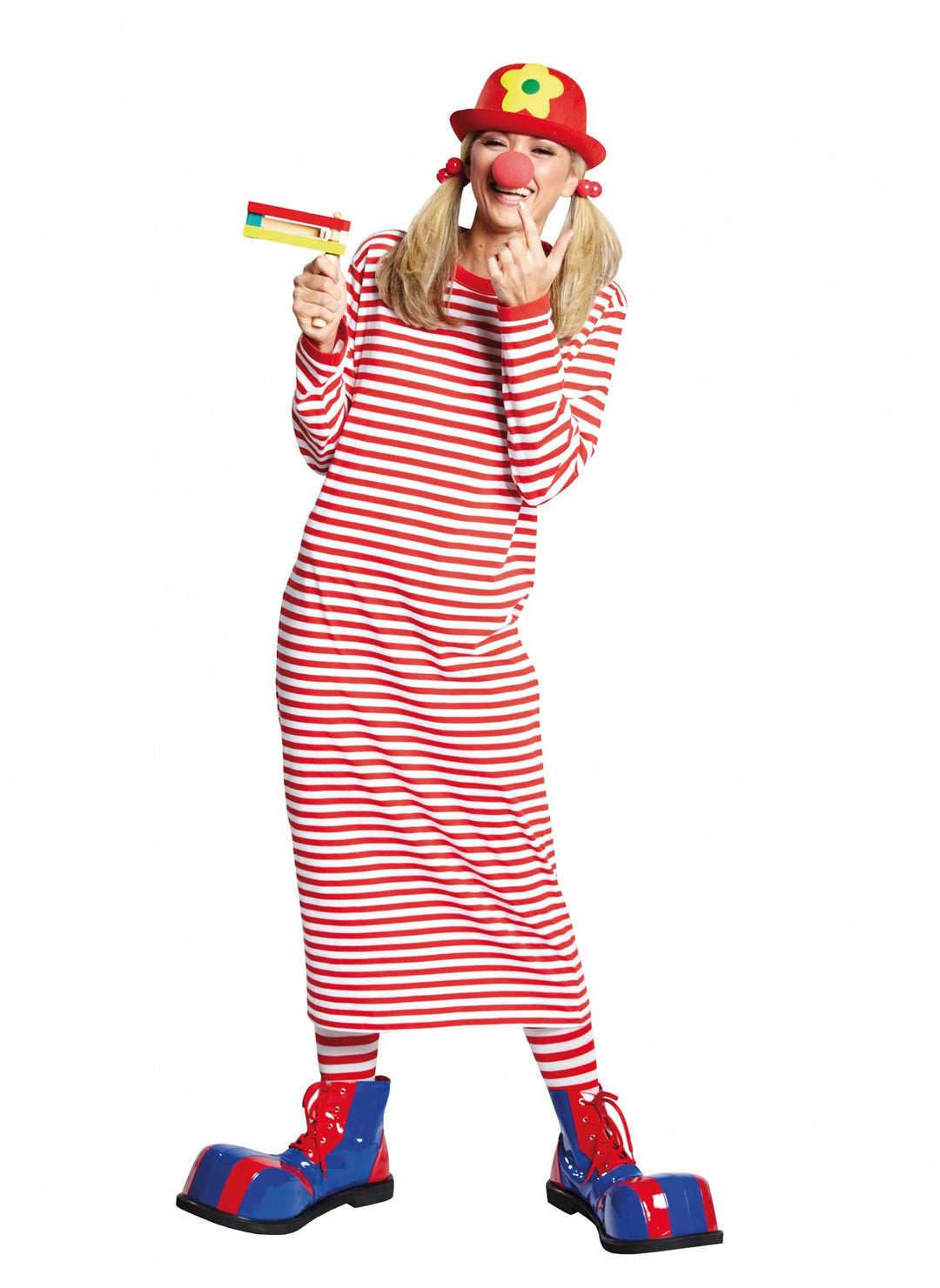 Hauskleid / Clowns-T-Shirt Langarm mit Streifen 36, 36