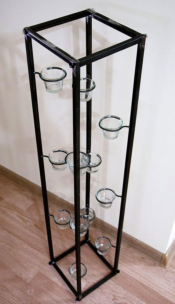 DanDiBo Lichtsäule Teelichthalter 100 cm Teelicht Ständer für 12 Teelichter 93004 Kerzenhalter