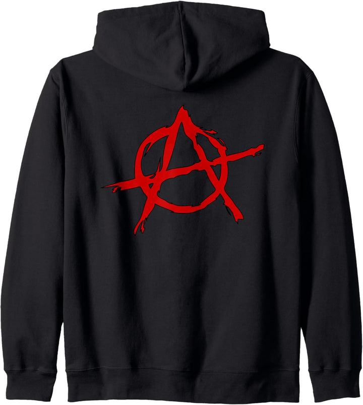 Anarchie, Zeichen, ein rotes Schwarz, Pirat, Rebellen, Punk, Anti, links Kapuzenjacke
