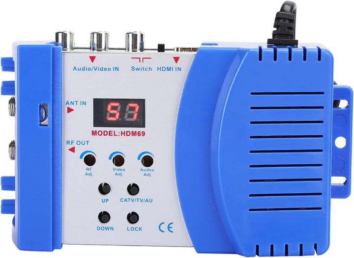 1080P Digital RF HDMI Modulator, HDM69 Digital Modulator AV Converter to VHF UHF PAL Standard Handhe