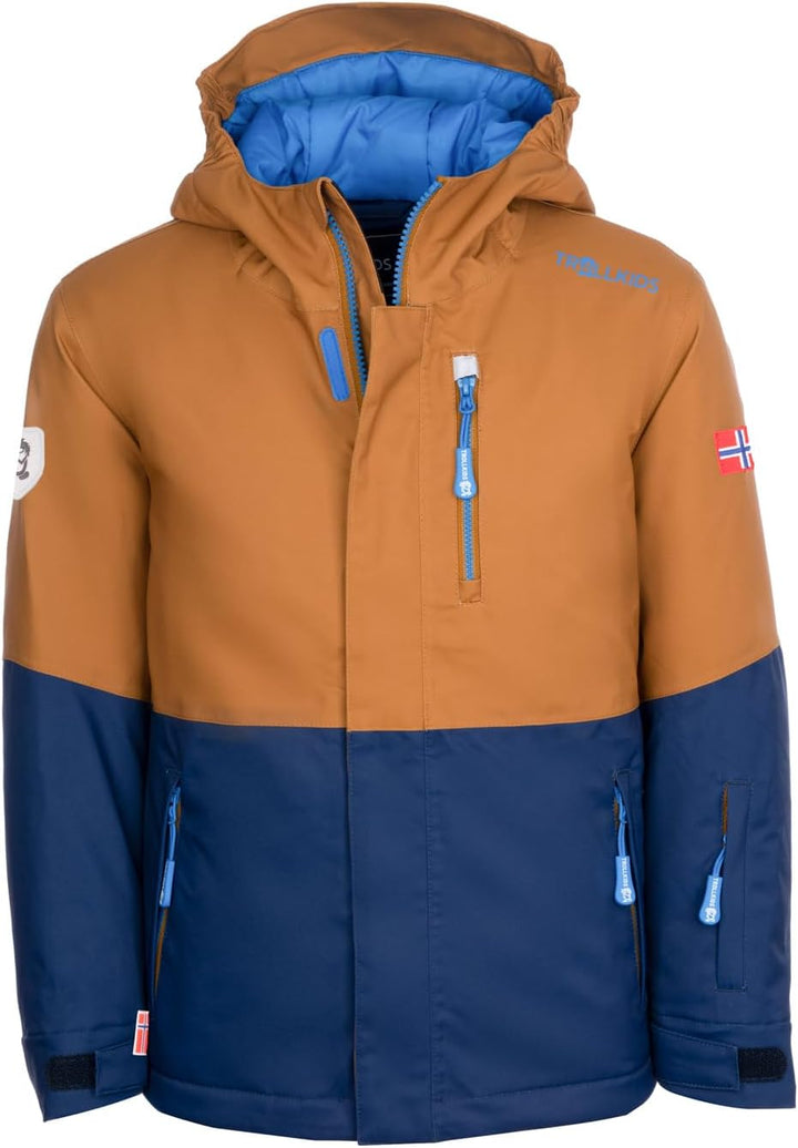 Trollkids Hallingdal Mädchen Skijacke 92 Bronze/Marineblau, 92 Bronze/Marineblau