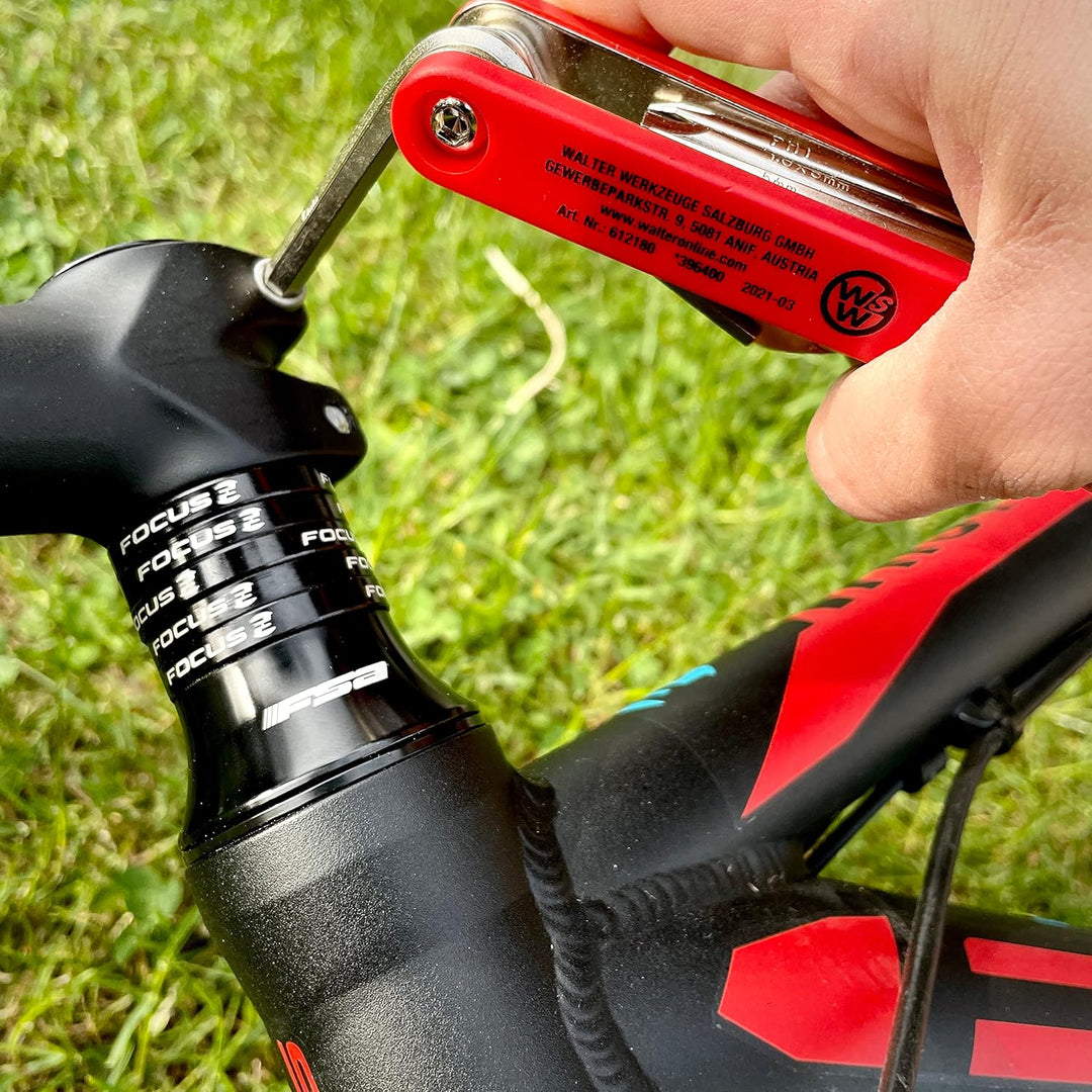 WALTER Fahrrad-Werkzeugkoffer 18- tlg. Fahrrad Werkzeug-Set, hochwertiger Multifunktionskoffer, robu