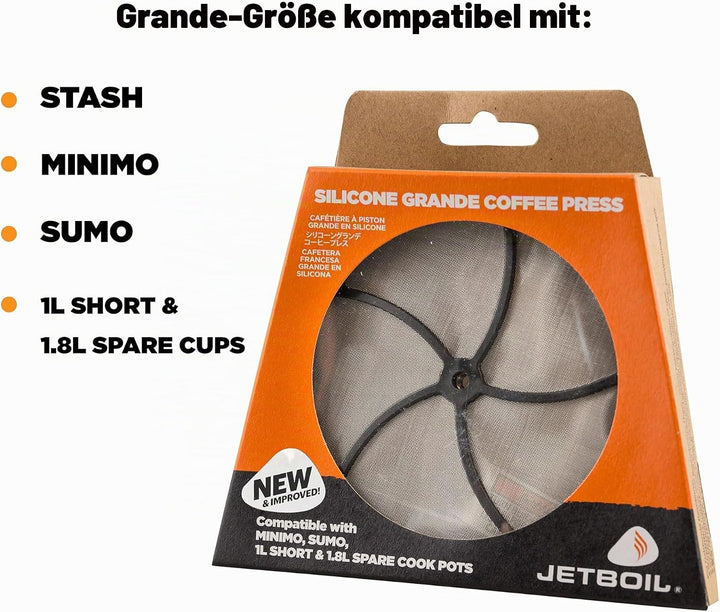 JETBOIL Grande Coffee Press Silicone One Size Silikon-Kaffeepresse Schwarz Grande Silikon: Stash, Mi