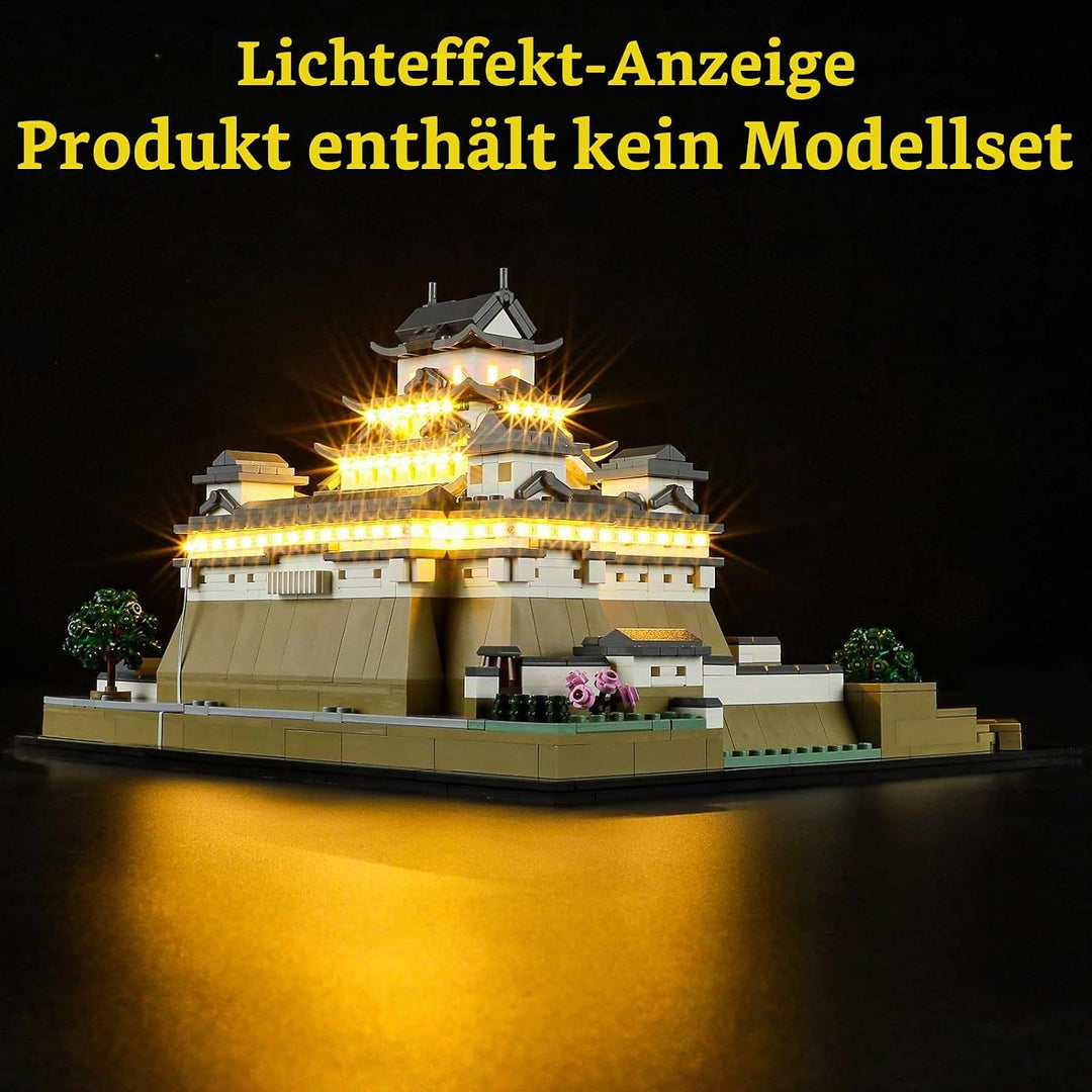 GEAMENT LED Licht-Set Kompatibel mit Lego Burg Himeji (Himeji Castle) - Beleuchtungsset für Architec