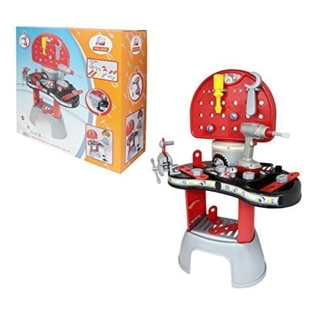 Polesie 43221 Kinder Werkstatt-Schraubendreher mit elektronischem Box – Play Set Spielzeug