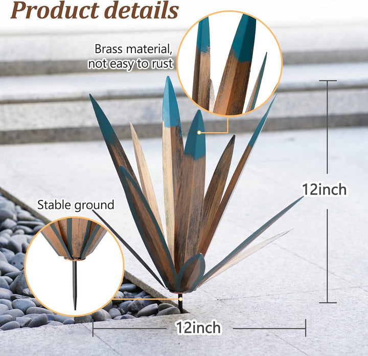 Tequila Rustikale Skulptur DIY Rustikale Handbemalte Metall Agave Pflanze Home Decor Garten Hof Skul