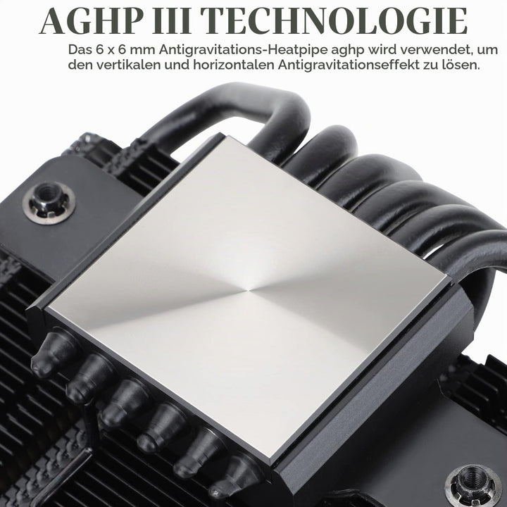Thermalright AXP120-X67 BLACK ARGB Low-Profile-CPU-Luftkühler mit recht 120-mm-TL-C12015B-S PWM-Lüft