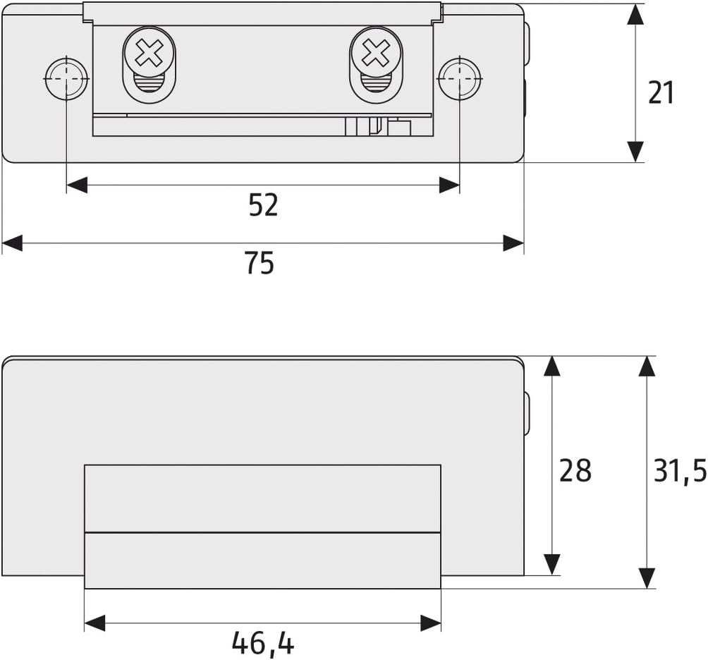 ABUS Elektrischer Türöffner ET85 - für linke und rechte Türen - 9-16 V Nennspannung - mit Hebel zur