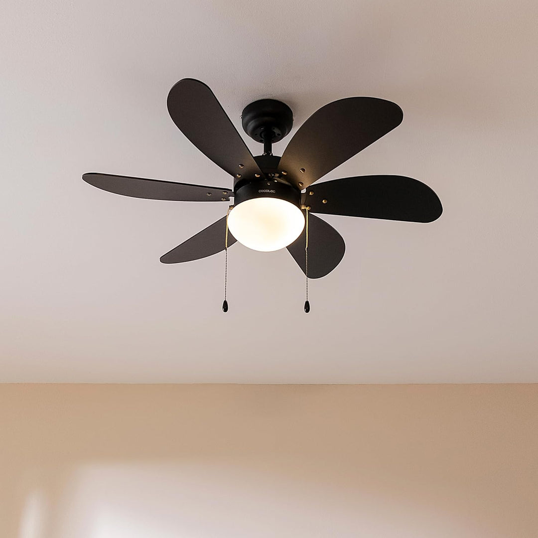 Cecotec Deckenventilator EnergySilence Aero 3600 Vision Full Black, 92 cm | Lampenfassung ohne Leuch