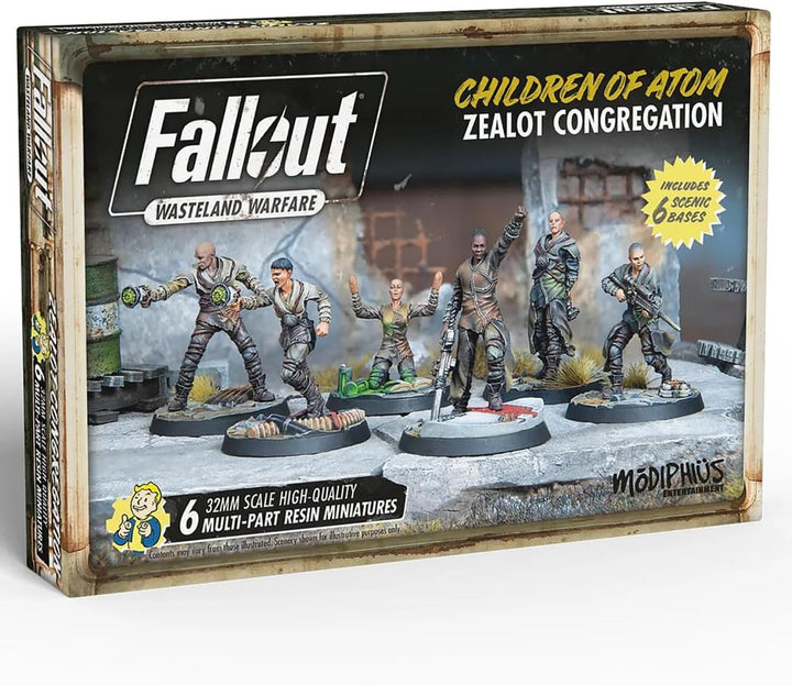 Modiphius Entertainment | Fallout Wasteland Warfare | Children of Atom Zealot Congregation | Miniatu