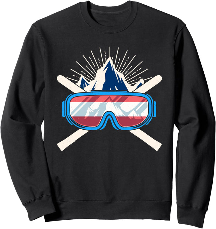 Österreich Ski Ski Austria Flagge Patriotische Amerika Sweatshirt
