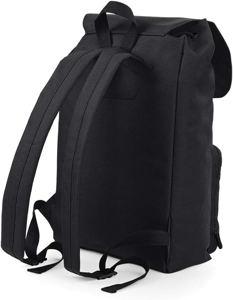 BagBase Vintage Laptop Backpack, 30 x 46 x 17 cm, Black Schwarz, Schwarz