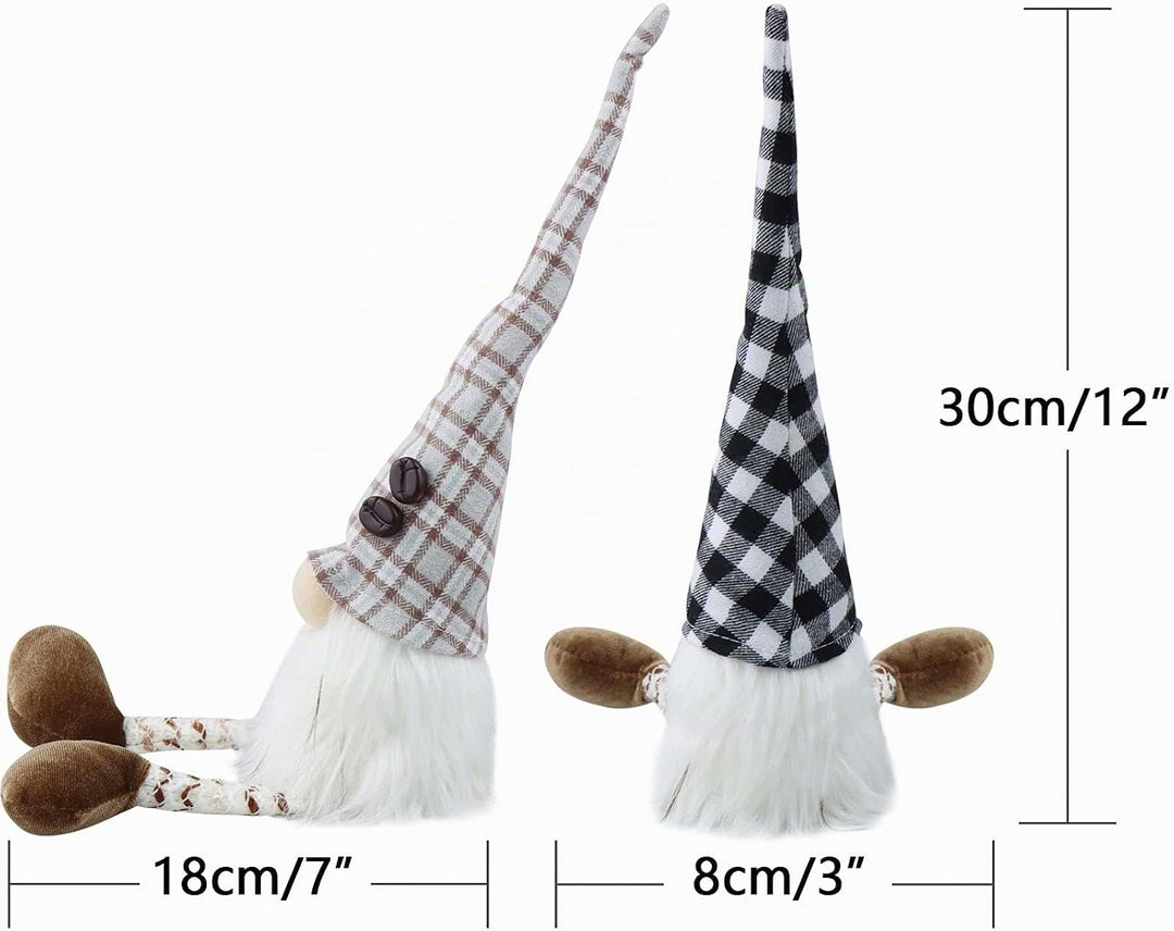 Gehydy 2er Set Kaffee WichtelWeihnachten Weihnachtsdeko Weihnachtswichtel Deko Zubehör für Home Küch