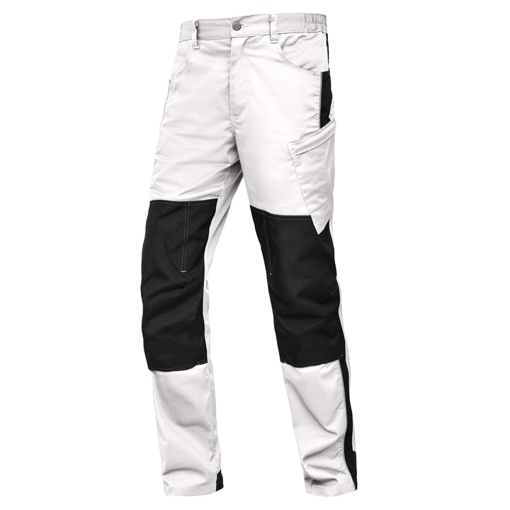 WORK IDEA Herren Stretch-Arbeitshose mit zahlreichen Taschen und Werkzeugtaschen Weiss 42, Weiss 42