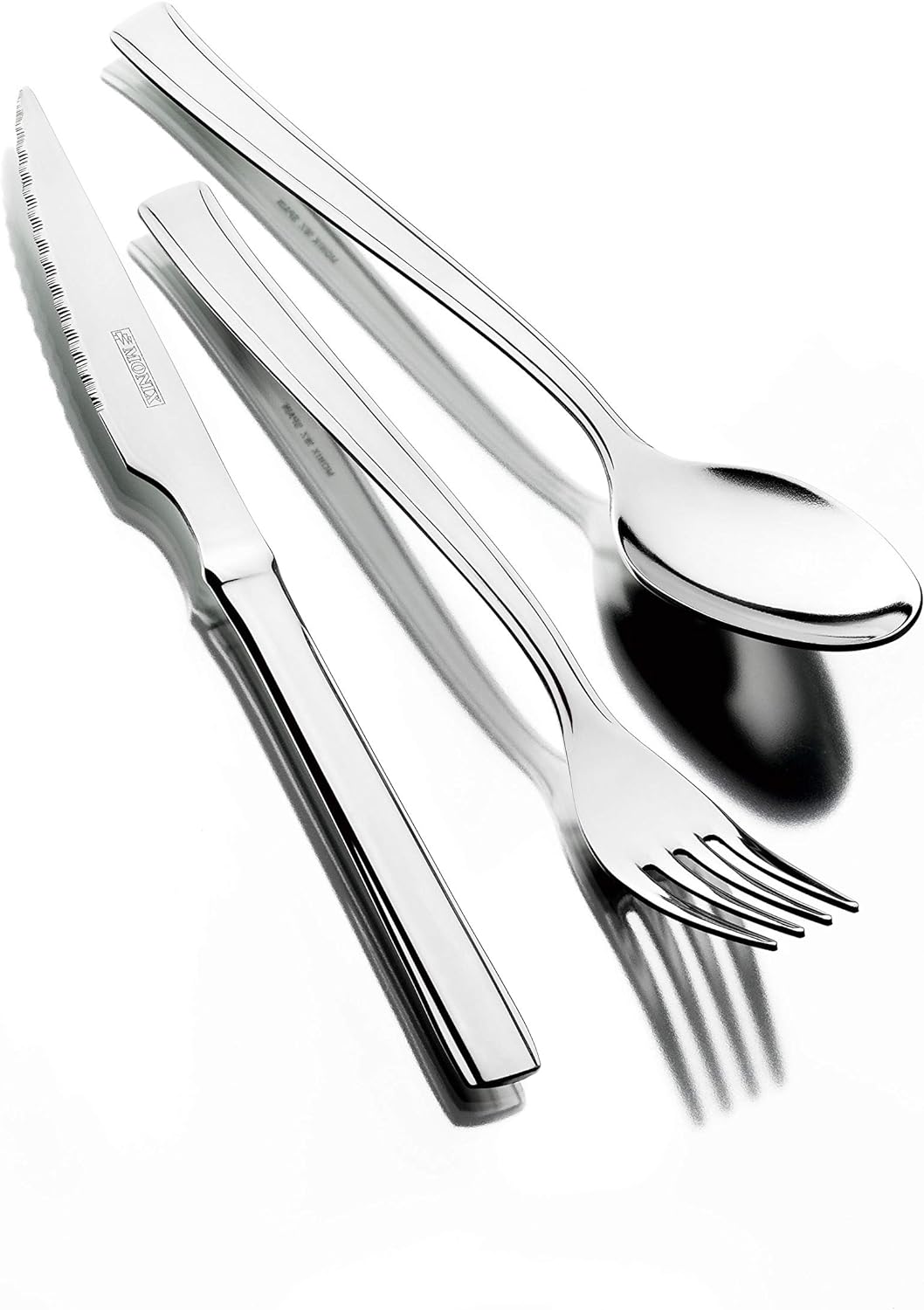 Monix Europa - 24 Stück aus Edelstahl 18 / c mit Steakmesser bedeckt. Kotelettstränge Set 24 piezas,