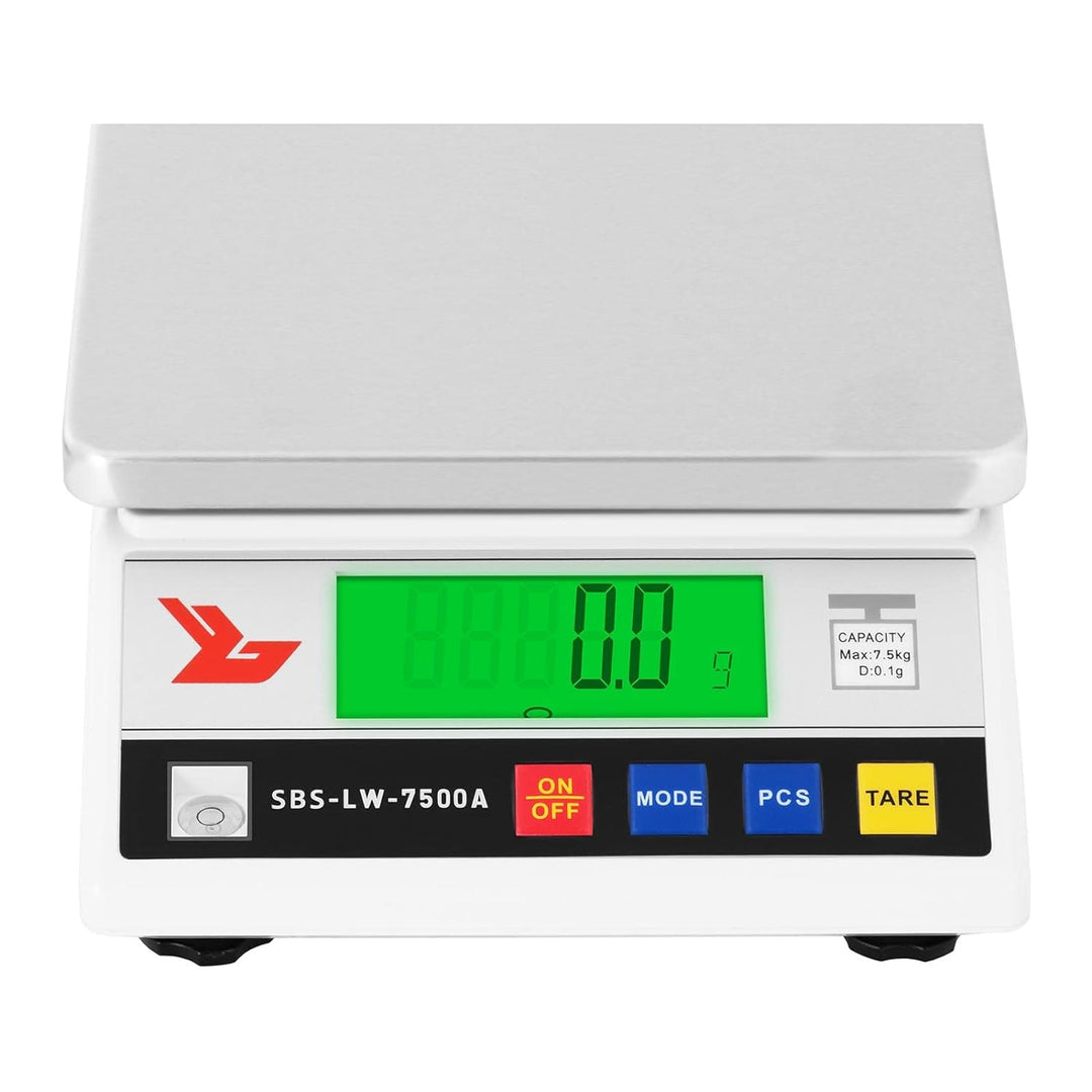Steinberg Systems SBS-LW-7500A Feinwaage Präzisionswaage Digitalwaage (7500 g / 0,1 g, LCD Display,
