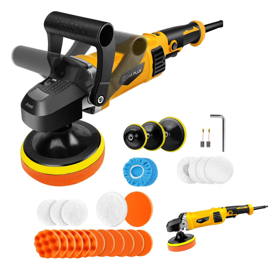 Dual Action Poliermaschine Polierer 120mm bis 180mm Kompaktes Poliermaschinen-Set 6 einstellbare Ges