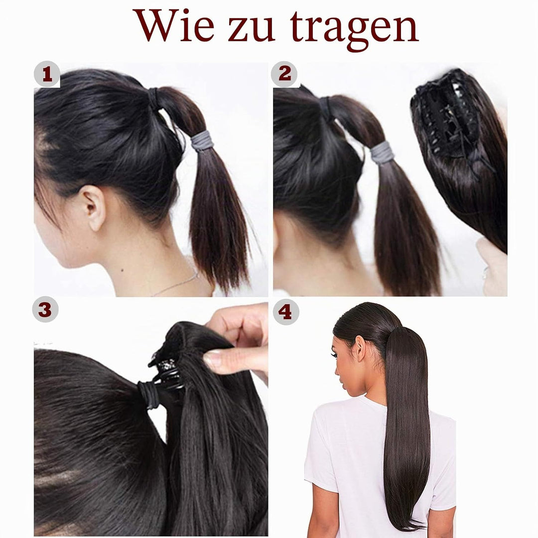 SEGO Ponytail Extension Pferdeschwanz Zopf mit Klammer Haarteil Haarverlängerung Hair Piece Haar Hit