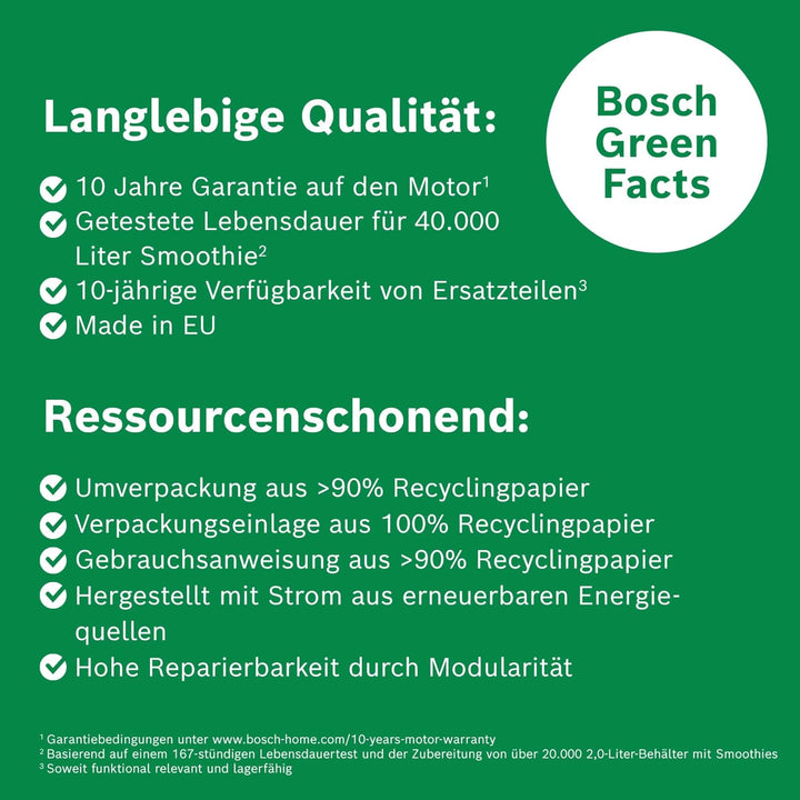 Bosch Highspeed-Standmixer VitaPower Serie 6 MMBD665B1, 45.000 U/min, 6 Programme inkl heisse Suppe