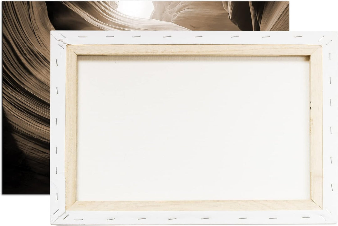 deyoli Antelope Canyon Format: 80x60 Effekt: Sepia als Leinwandbild, Motiv fertig gerahmt auf Echtho