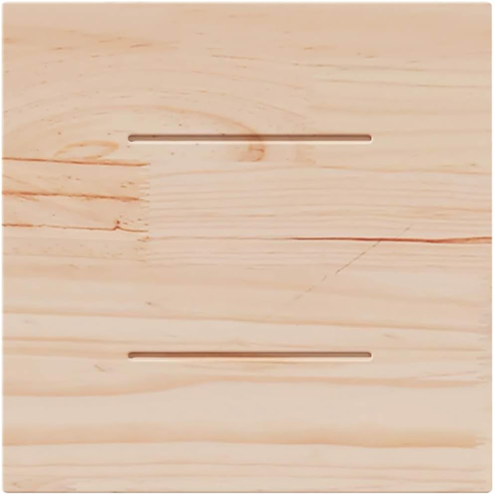 vidaXL Tischplatte 40x40x2,5 cm Massivholz Kiefer Quadratisch 40 x 40 x 2.5 cm Braun, 40 x 40 x 2.5