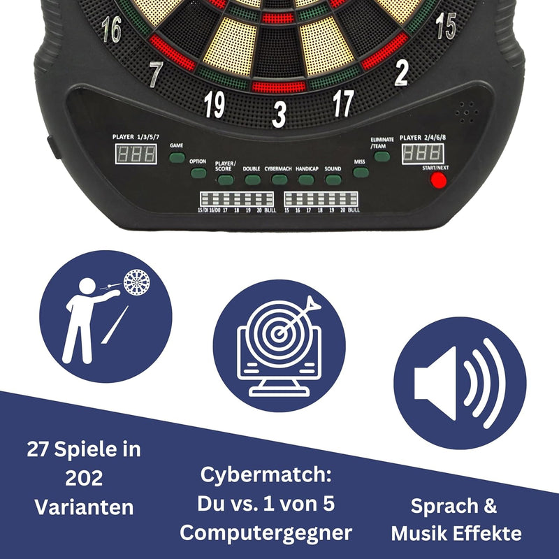 Best Sporting Dartscheibe elektronisch Blackpool I elektronische Dartscheibe mit LED-Anzeigen I E-Da