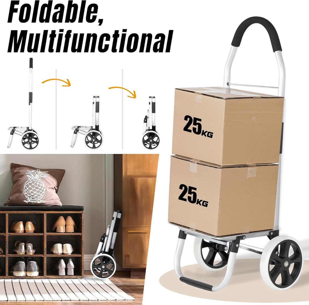 Eskey Boodschappentrolley met koelvak - Waterdicht - Opvouwbare Boodschappenwagen - Grote Wielen (Fo