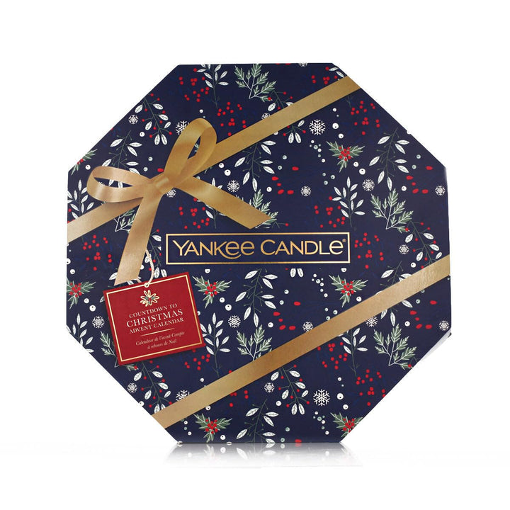 Yankee Candle Kranz-Adventskalender | Weihnachtsduftkerzen Geschenkset | 24 Teelichter & 1 Glas-Kerz