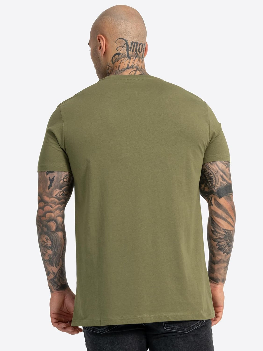 Lonsdale Herren T-Shirt Doppelpack Bangor Doppelpack S Black/Olive, S Black/Olive