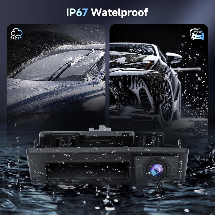 Hodozzy Rückfahrkamera wasserdichte mit Automatischen Parklinien, 170° Weitwinkel, Nachtsicht Auto R