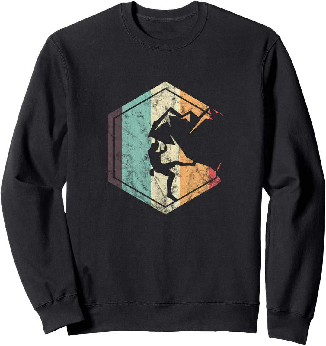 Klettern Bergsteigen Kletterer Sportler Berg Fels Geschenk Sweatshirt